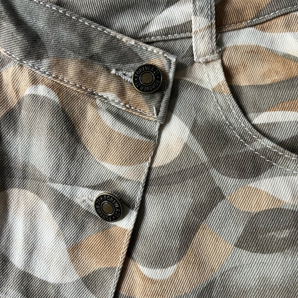 Patterned Denim Skort - Picture 2 of 4